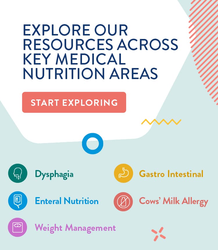 Explore our resources across key medical nutrition areas