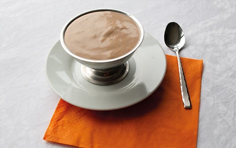 Chocolate Moose In Cup With Cutlery 