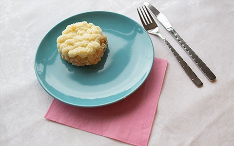 Cake On Plate With Cutlery 