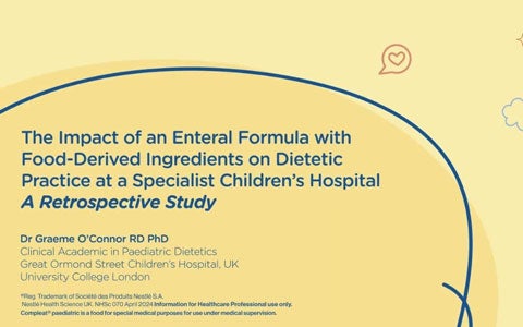 The Impact of an Enteral Formula with Food-Derived Ingredients on Dietetic Practice at a Specialist Children’s Hospital